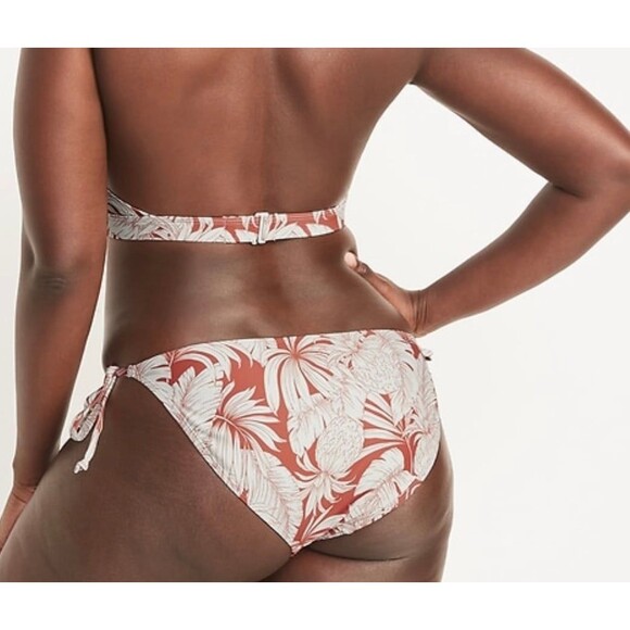 String Bikini Swim 2XL Bottom Women Tropical Palm Leaves Low-Rise Old Navy - Picture 4 of 9